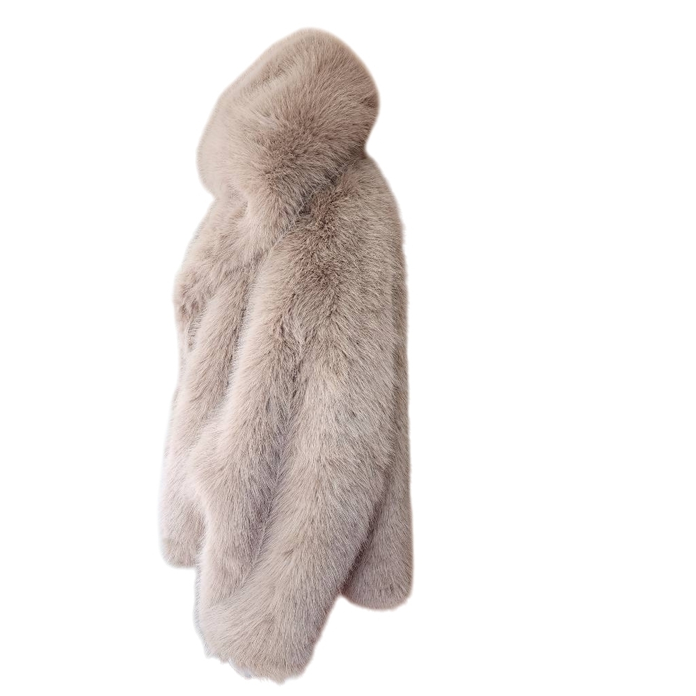 Laseti Luxurious Tan Faux Fur Coat (L) - Picture 6 of 8
